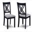 7-Pc Dinette Set Light Black Grey Rectangular Table Grey Upholstered Chairs Transitional Dining Room Wooden Dining Set Furniture-1929030377-1929030388