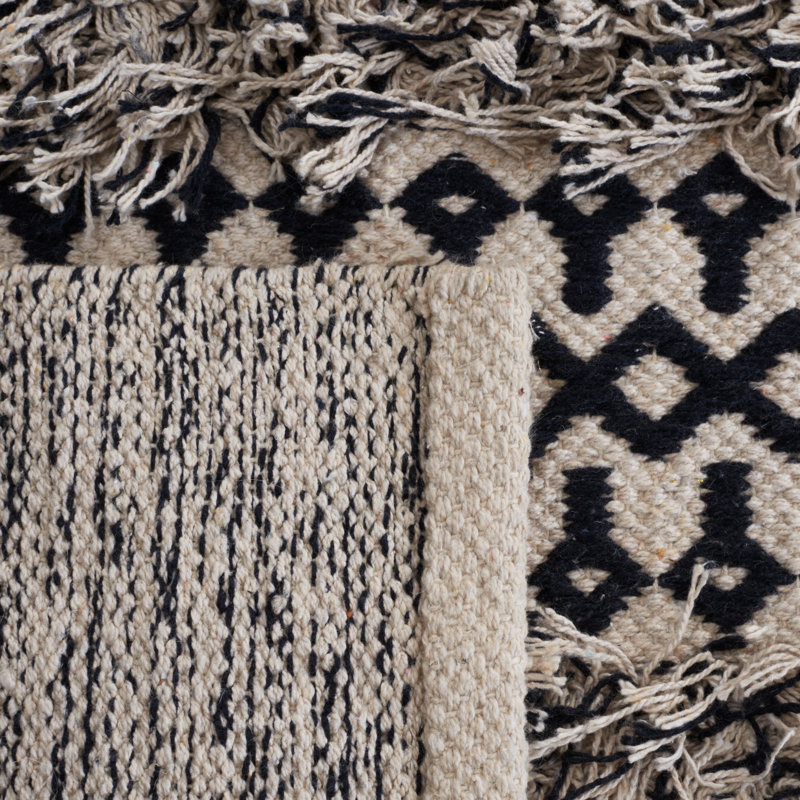 Natura Flat Weave Cotton Southwestern Rug, Runner 2'3" x 9'