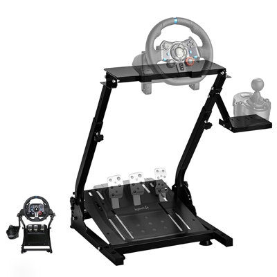 Support de volant Wrought Studio Racing, support de volant réglable, support de course de simulateur compatible avec Logitech G25 / G27 / G29 / G920 Thrustmaster T300RS / T300GT / T250RS TX PS4 PS5 PC Series