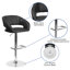 Contemporary Vinyl Adjustable Height Barstool with Rounded Mid-Back-538147953-538147963