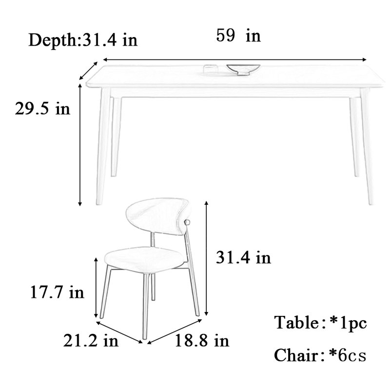 Table et chaise en pierre blanche crème Wind Wind, H 29,5 po x L 59 po x l 31,4 po