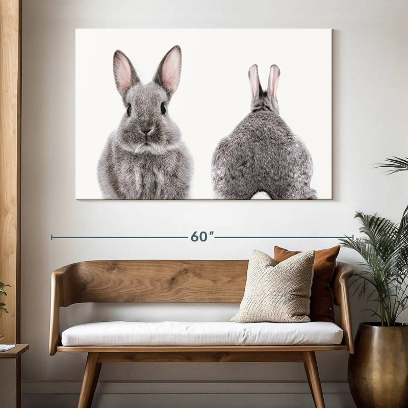 Brampt Rabbit Front And Back Portrait, 34" H x 51" W