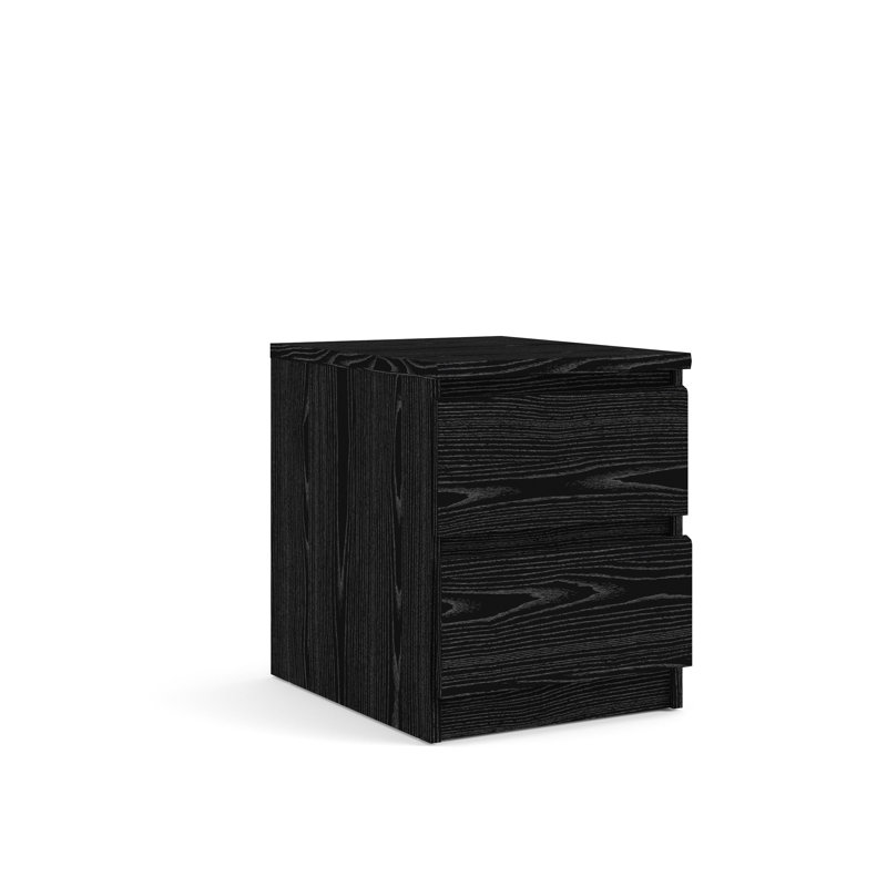 Jada 2 - Drawer Nightstand, Black Woodgrain