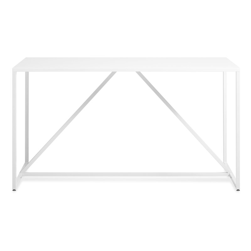 Strut Dining Table, White, 35" W x 90" L, Standard (29" Height)