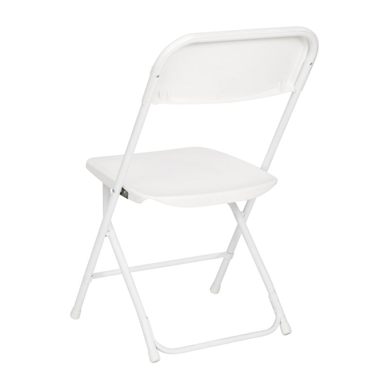 Chaises pliantes en plastique Armando, Blanc
