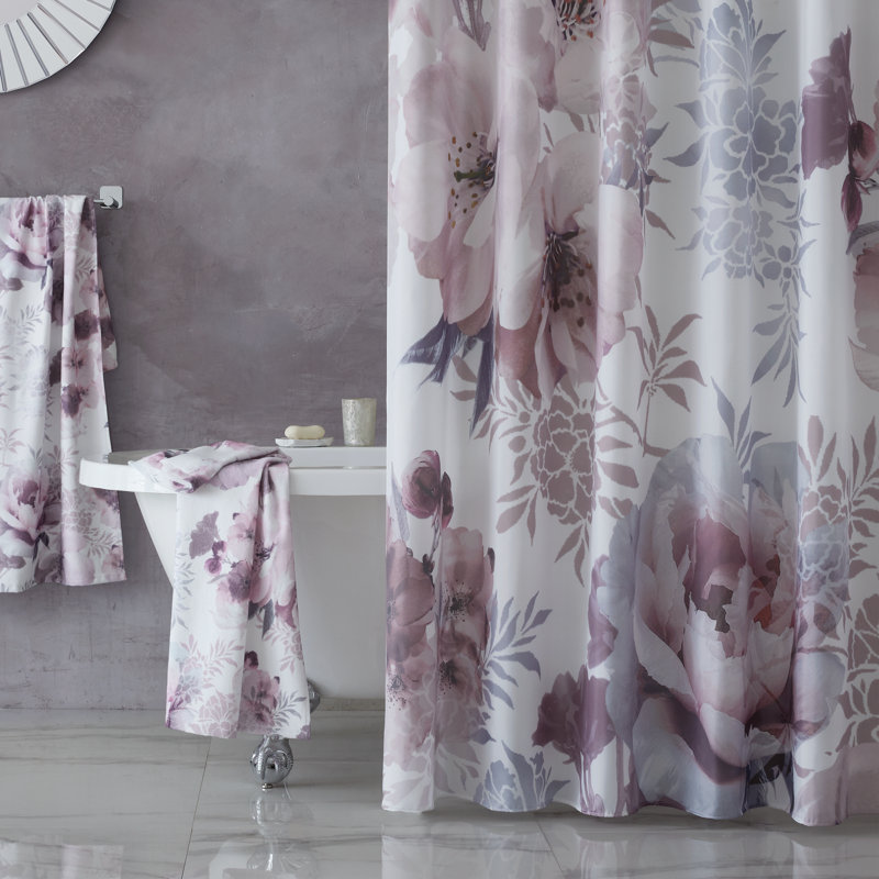 Dramatic Floral Shower Curtain