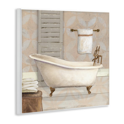 Plaque murale neutre sur pattes pour baignoire, design par Carol Robinson