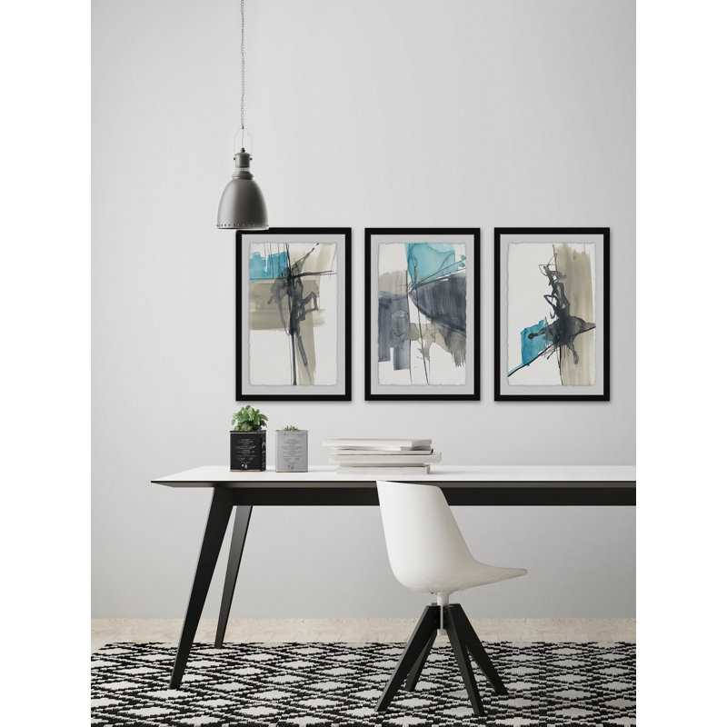 Kinetic Grid X - ensemble de reproductions sur papier encadré, H 12 po x l 8 po x L 1,5 po