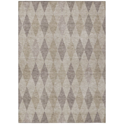 Clintonville Washable Geometric Indoor / Outdoor Rug