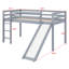 Lit mezzanine bas avec glissade, échelle, barrières de sécurité-1211693282