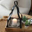 Lanterne à bougie 13 "en bois rustique et métal