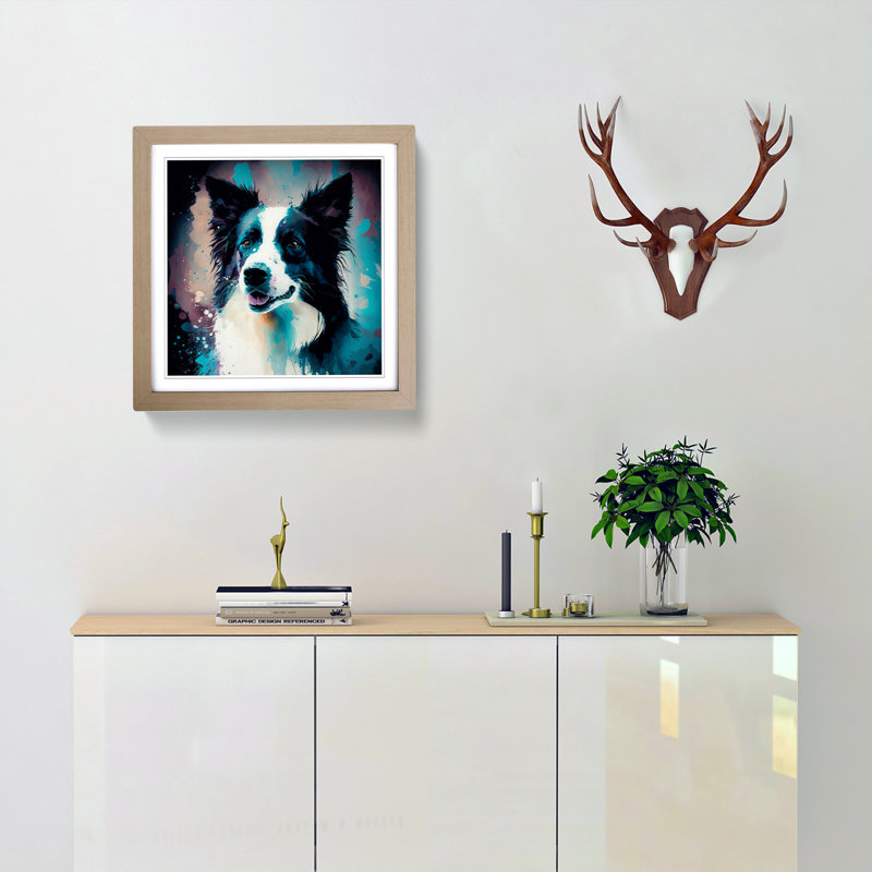 Single Picture Frame Print on Wood, Oak
