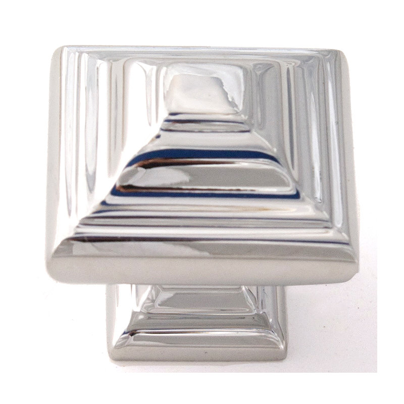 Square Knob, Polished Chrome