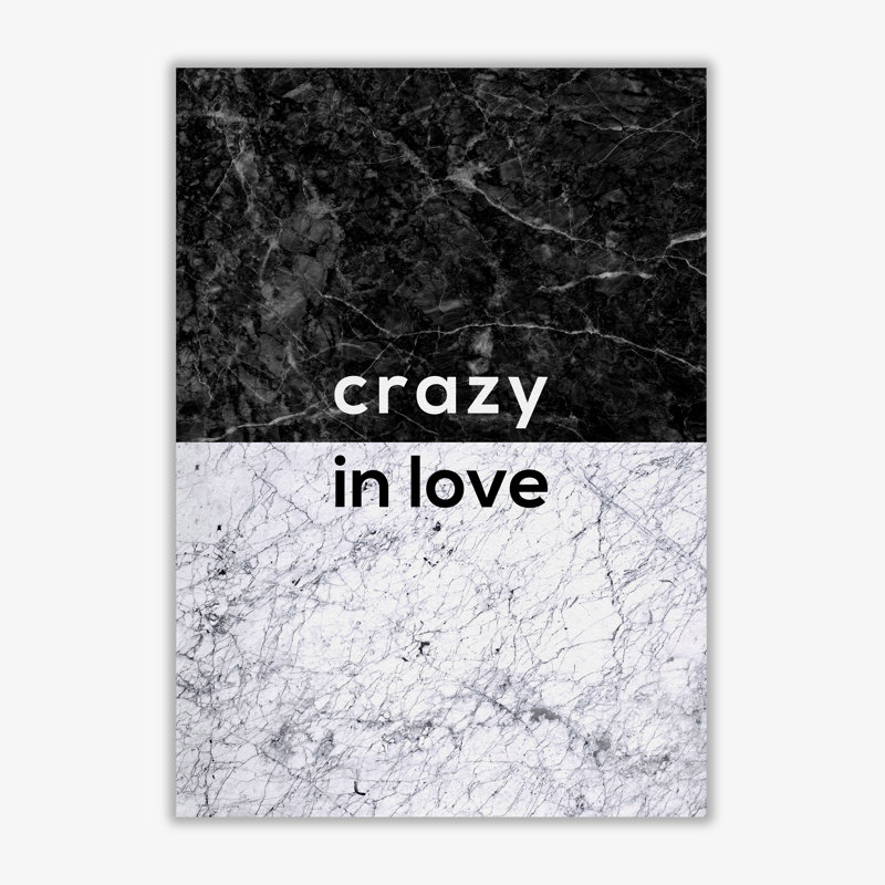 Crazy In Love Marble - Print, No Frame, 42 cm H x 30 cm W x 1 cm D