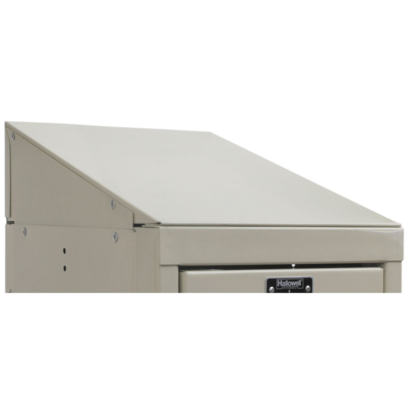 Plaque d'extrémité de dessus incliné, Brun clair, Compatible avec casier l 7 po x P 21 po