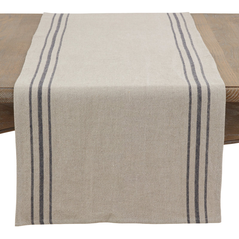 Titania Striped Linen Table Runner