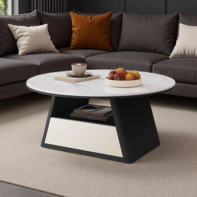 Table basse italienne de style crème minimaliste