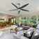 Chanille 5-Blade Solid Wood Ceiling Fan with LED Light and Remote Control