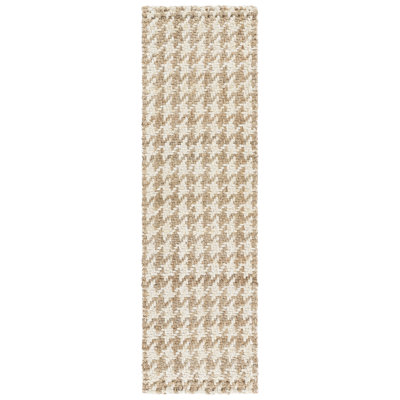 Natural Fiber Handwoven Jute Houndstooth Rug