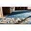 Tapis bleu en porcelaine de Chine