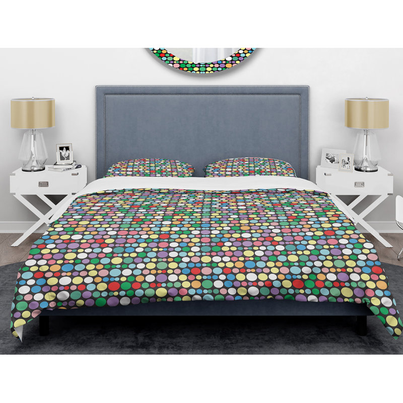Ensemble de housse de couette Abstract Retro Abstract Mid-Century Mid-Century, Housse de couette très grand et 2 taies