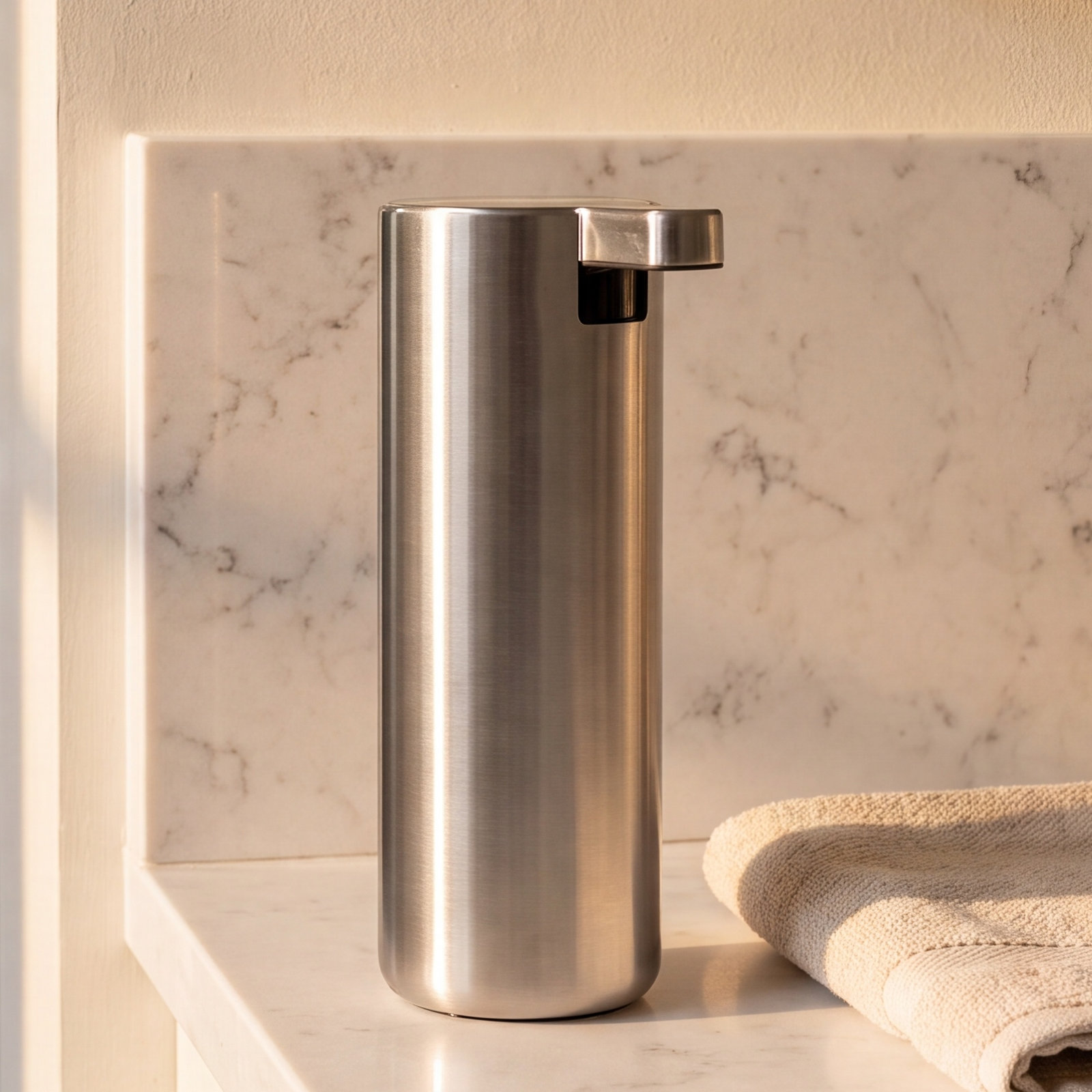 Modo Stainless Steel Bathroom Accessory Tray, Brushed Stainless Steel
