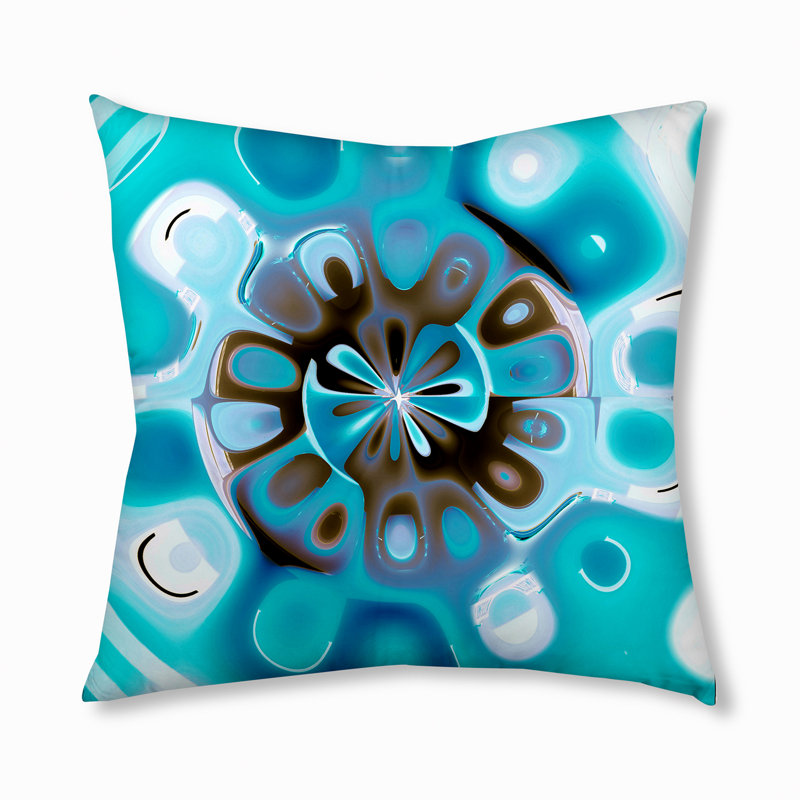 129_Oreiller de sol touffeté style bohémien et éclectique, 26 po x 26 po
