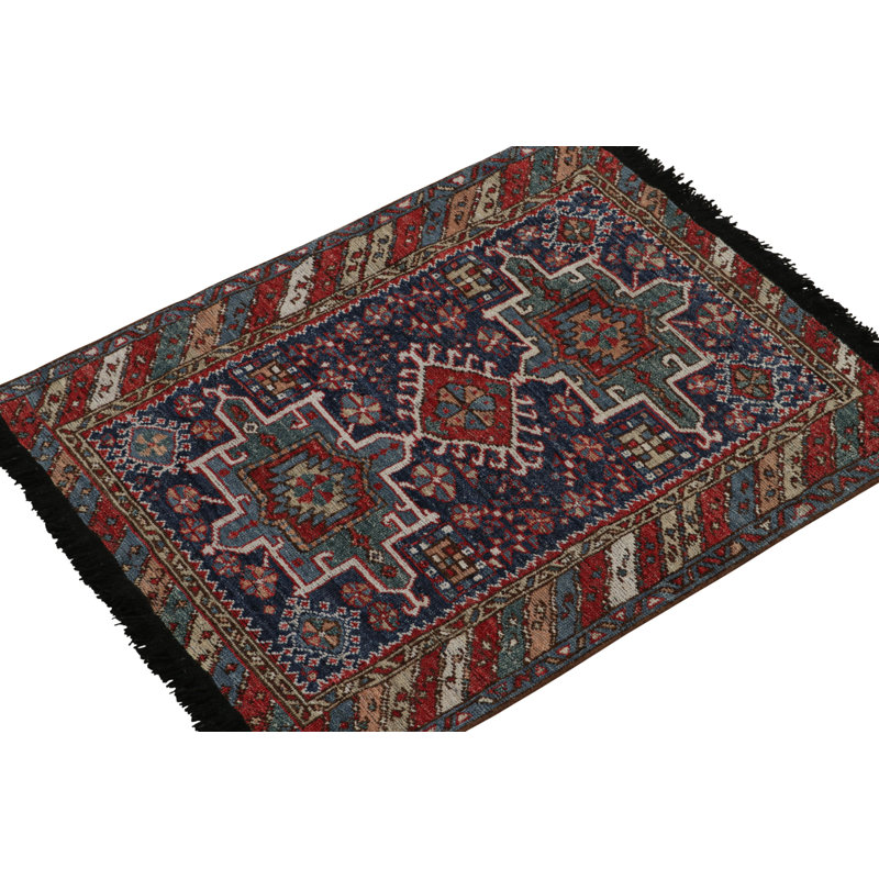 Burano Hand Knotted Wool Geometric Area Rug, Rectangle 8' x 10'