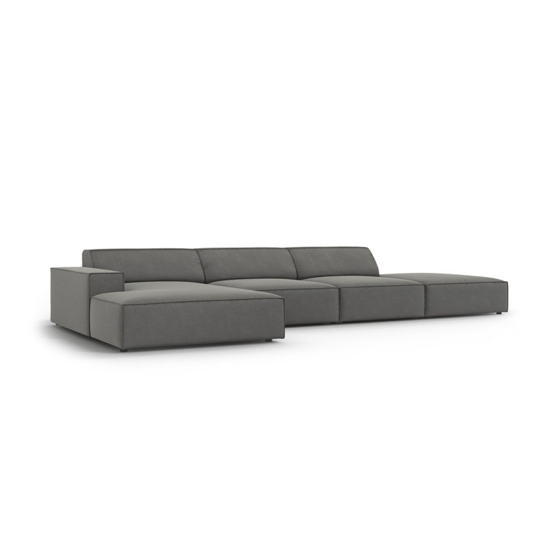 Jodie 5 Seater Corner Sofa, Left Hand Facing, Grey