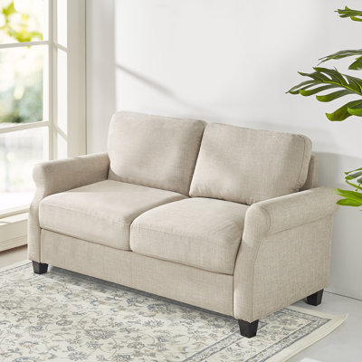 Templeton Classic Tufted Fabric Compact Sofa with Foam and Fiber Cushions