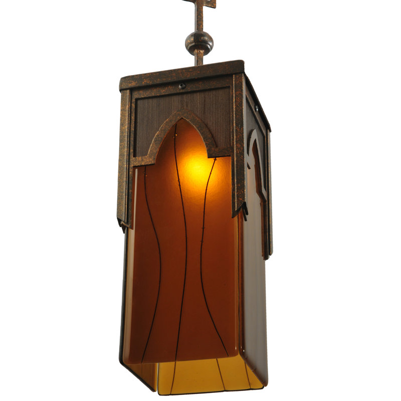 Luminaire suspendu simple à 1 lumière Thanos, H 147 po x l 6,5 po x P 6,5 po