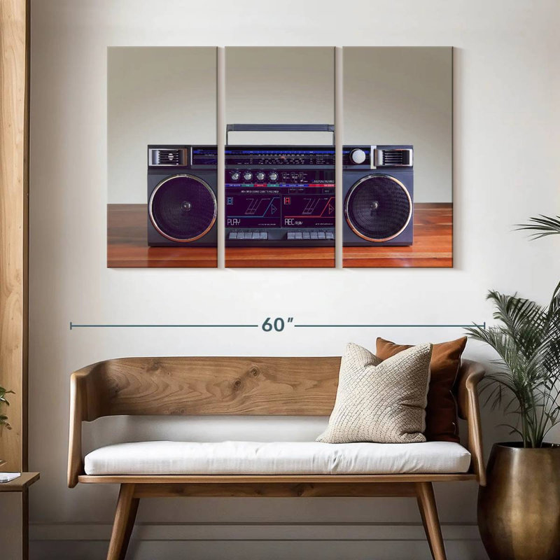 Iconic Boombox, 32" H x 50" W