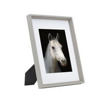 Towle Living Picture Frame Displays 8 x 10 Photos 16 x 20 Without Mat,  16x20-Matted 8x10, Gray