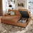 80" L-Shaped Sleeper Sectional Sofa with Pull-Out Bed and Storage Chaise, for Living Room Office-1974455115