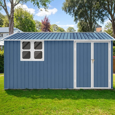 Metal outdoor storage sheds with window 10ftx12ft