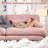 Sectional Sofa, Modular U-Shaped Oversized Cloud Couch with 2 Ottomans for Living Room | Pink | Chenille