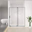 Porte de douche coulissante semi-sans cadre l 56 à 60 po x H 72 po, verre trempé transparent SCGG 5/16 po (8 mm), largeur de coupe réglable 4 po