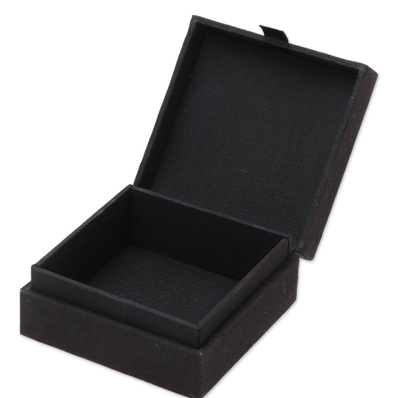 Boîte à bijoux en coton Midnight Blooms