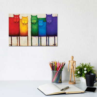 Rainbow Cats- Gallery-Wrapped Canvas Giclée