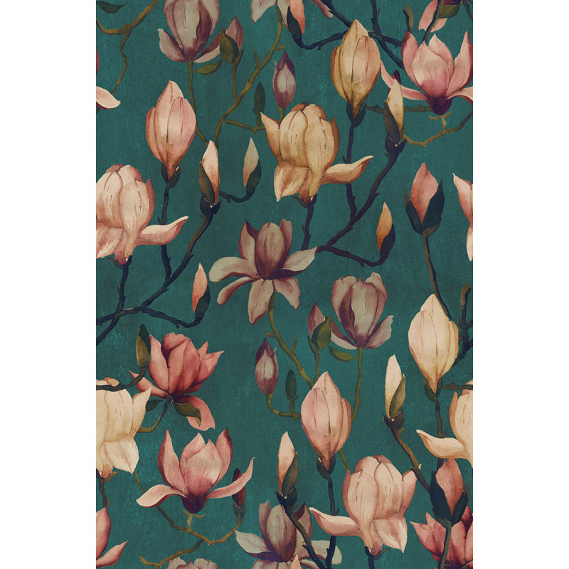 Papier peint texturé non tissé Magnolia Pi., Vert