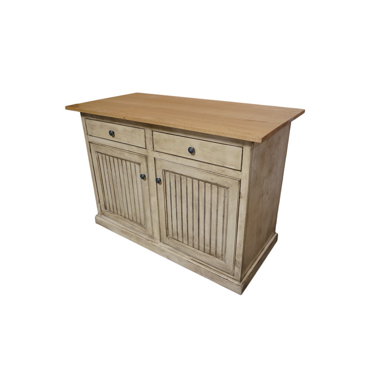 Kitchen Butchers Block Shown in Distressed Blue 