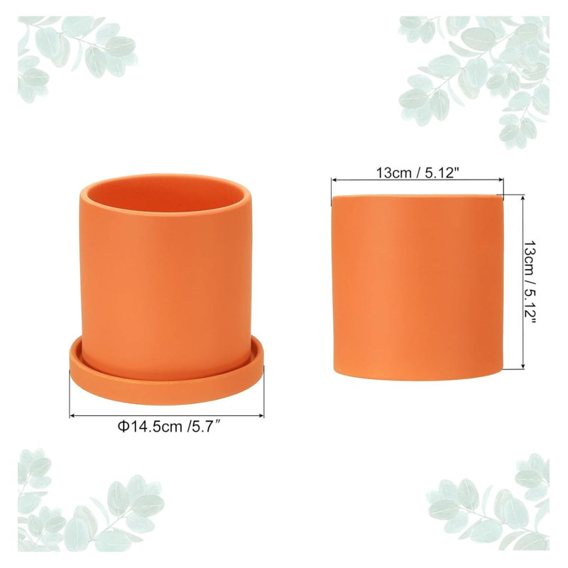 Pot en céramique orange