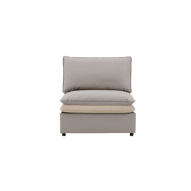 Fauteuil d'appoint surdimensionné de style moderne, Gris