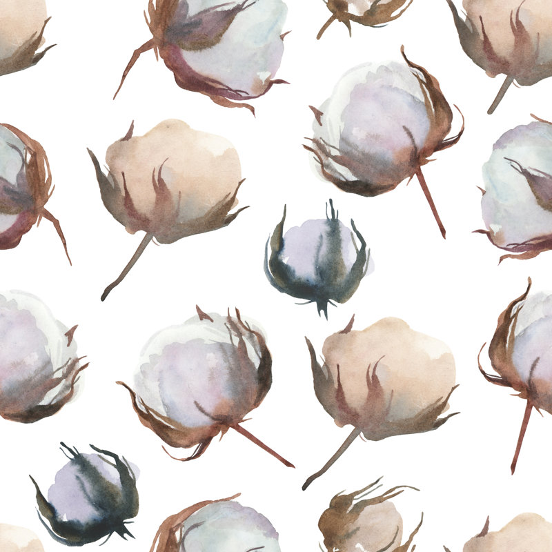 Barabo Cotton Buds - Wrapped Canvas Print, 122cm H x 122cm W x 3.8cm D