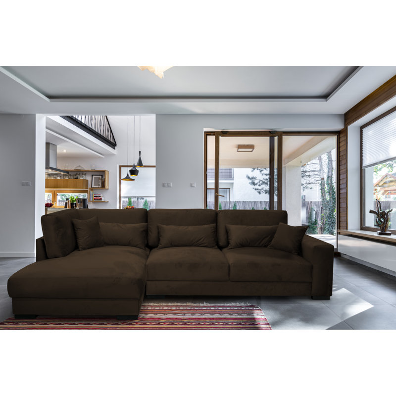 Nahkita 4 Seater Corner Sofa , Left Hand Facing, Duke Brown