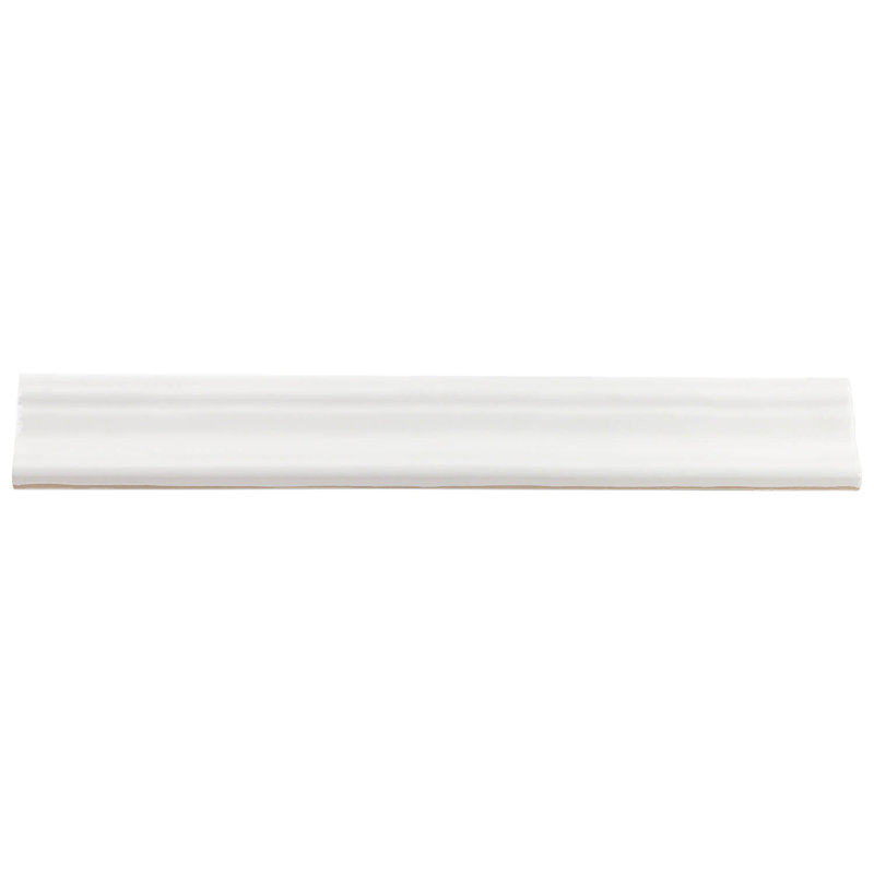 Manchester 2x12 Ceramic Chair Rail Liner, Bianco