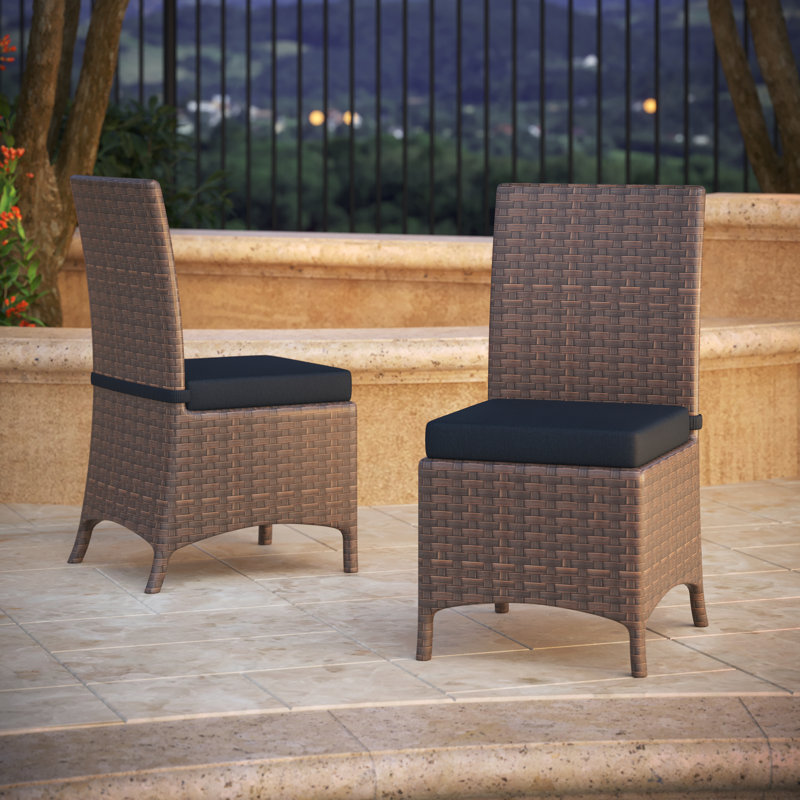 Sunbrella® Indoor/Outdoor Dining Chair Cushion, Canvas Navy Sunbrella® Canvas