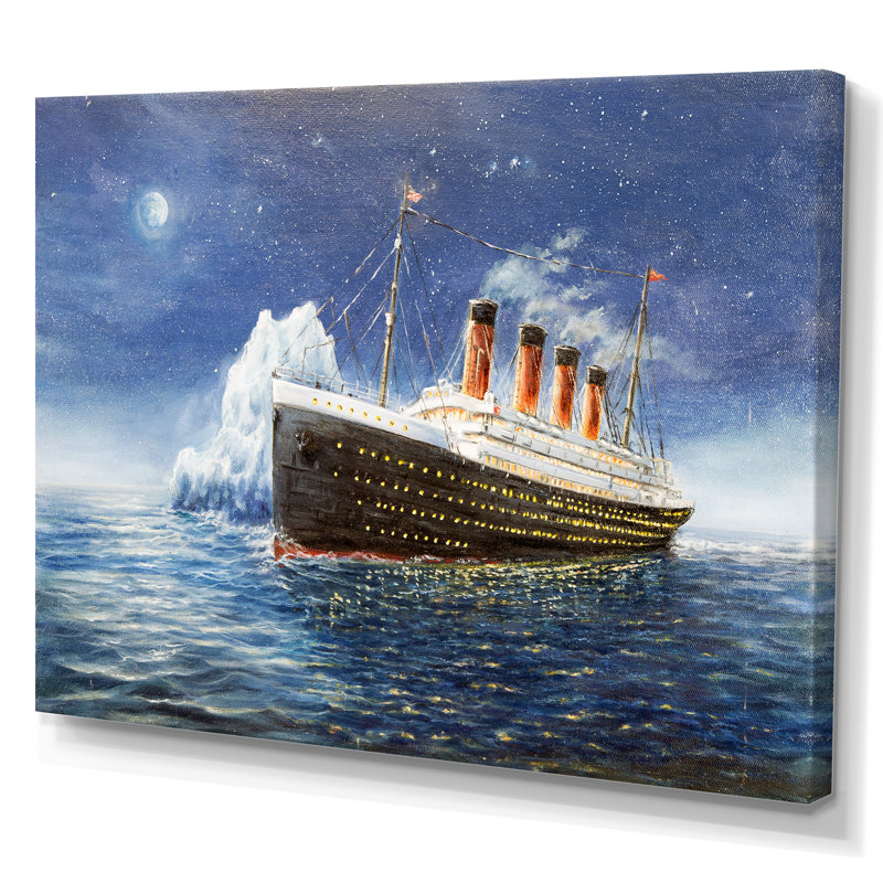 Titanic - reproduction sur toile, H 12 po x l 20 po x P 1 po, Toile tendue