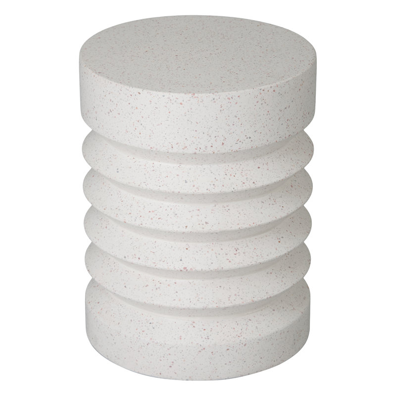 Rylund Ceramic Accent Stool, White