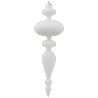 Commercial Size Shatterproof Finial Christmas Ornaments - 14" - Set Of 4